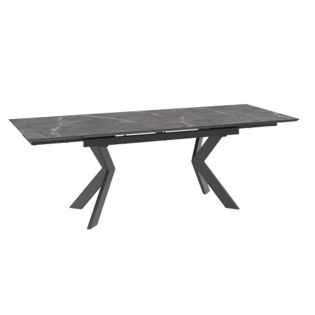 Стол VECTRA-150, раздвижной 150(40+40)x90, КАМЕНЬ ТЕМНЫЙ - COMPAKT CER/ЧЕРНЫЙ																						 VECTRA 150										